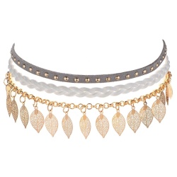 Чокер з листочками lan-2265 комплект з 3 шт.