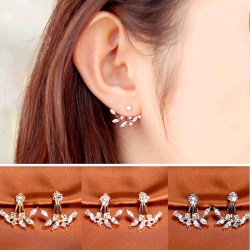 Серьги гвоздики Кристальная веточка