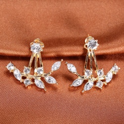 Серьги гвоздики Кристальная веточка