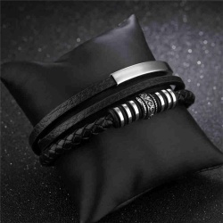 Шкіряний браслет чоловічий lan-2618
