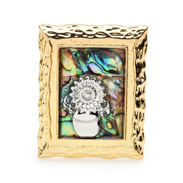 Брошка Картина з соняшником