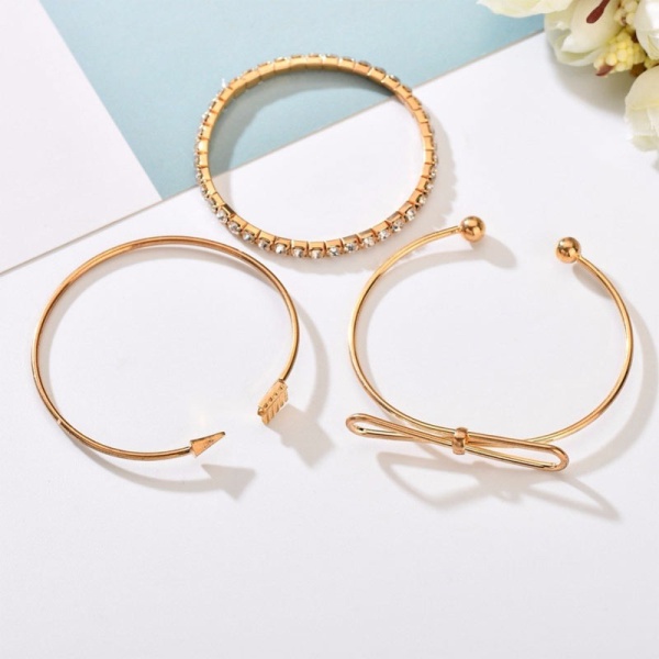 Набір браслетів: бант, стріла, кристал lan — 2420