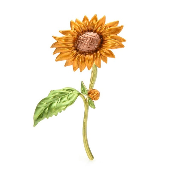 Брошь подсолнух лето