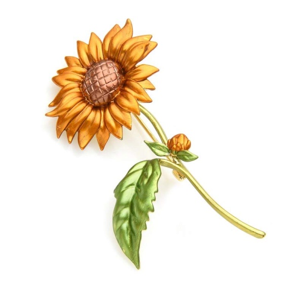 Брошь подсолнух лето
