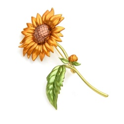 Брошка соняшник