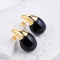 Серьги капля черный микс lan-3004