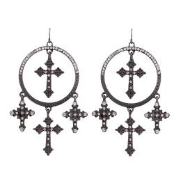 Серьги подвески Крестики