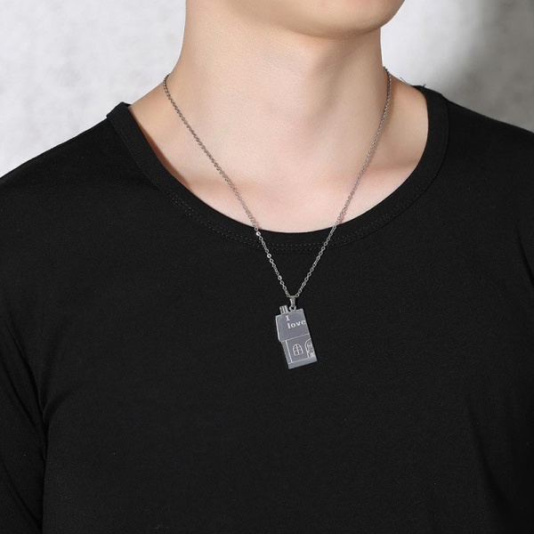 Парный кулон из стали Дом lan-3171