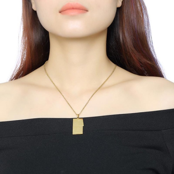 Парный кулон из стали Дом lan-3171