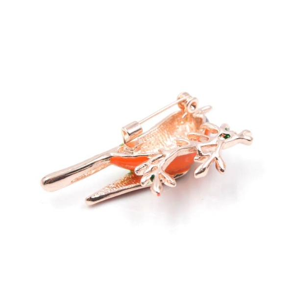 Брошь экзо Птичка цветная