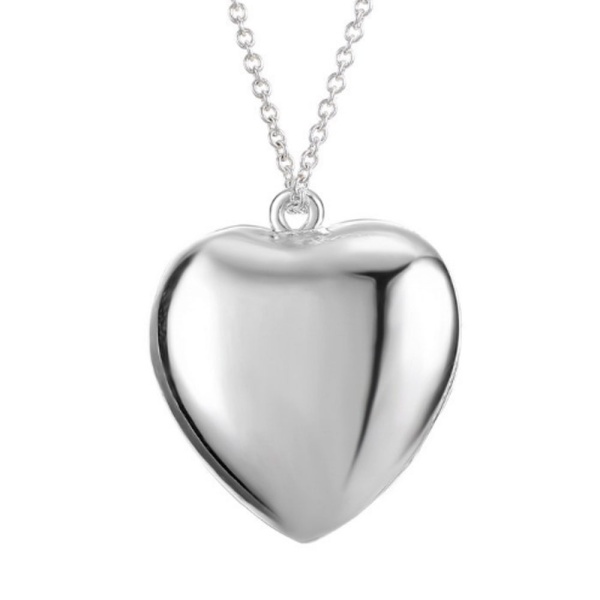 Кулон із ланцюжком Серце світиться у темряві люмінесцентне