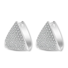 Серьги с фианитами Треугольник
