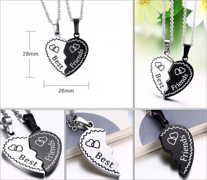 Парный кулон из стали для друзей Friend lan-3172