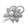 Брошь Цветок с жемчужиной lan-3299