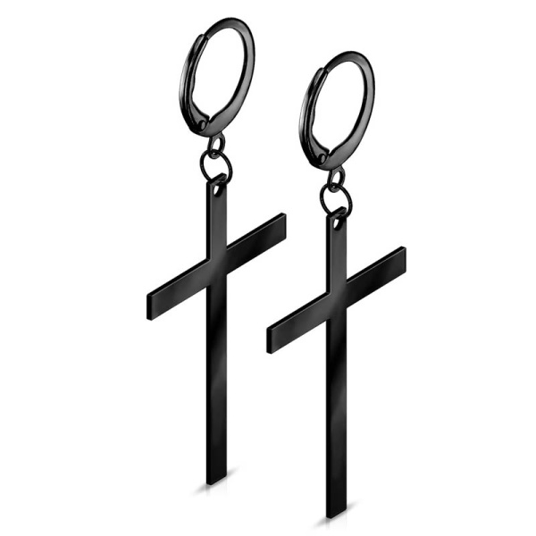 Серьги из стали Spikes Крест