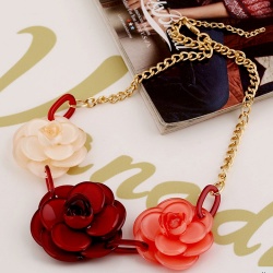 Кольє Три квітки на золотому ланцюжку