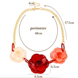 Кольє Три квітки на золотому ланцюжку