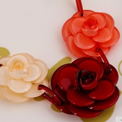 Кольє Три квітки на золотому ланцюжку