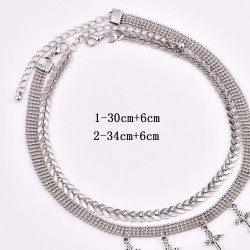 Чокер из двух цепочке с крестиками lan-1942