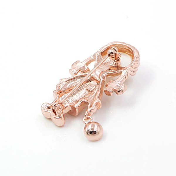 Брошь Девочка с фонариком кристалликом