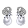 Сережки гвоздики з перлами Мерлі