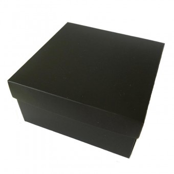 Большая черная подарочная коробка квадрат (для бижутерии)