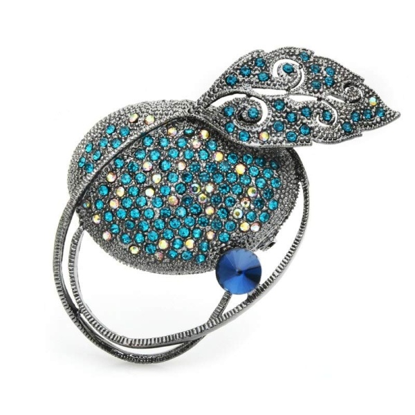 Брошь абстракция с листком