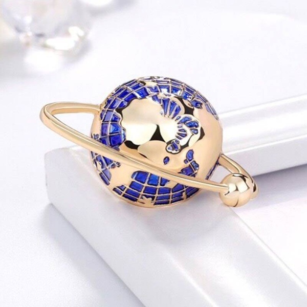 Брошь планета Земля із супутником