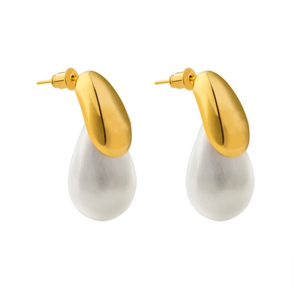 Серьги матовая каплевидной формы lan-3109