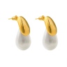Серьги матовая каплевидной формы lan-3109