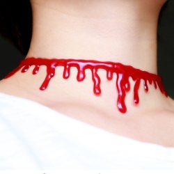 Силіконовий чокер із ефектом крові lan-377