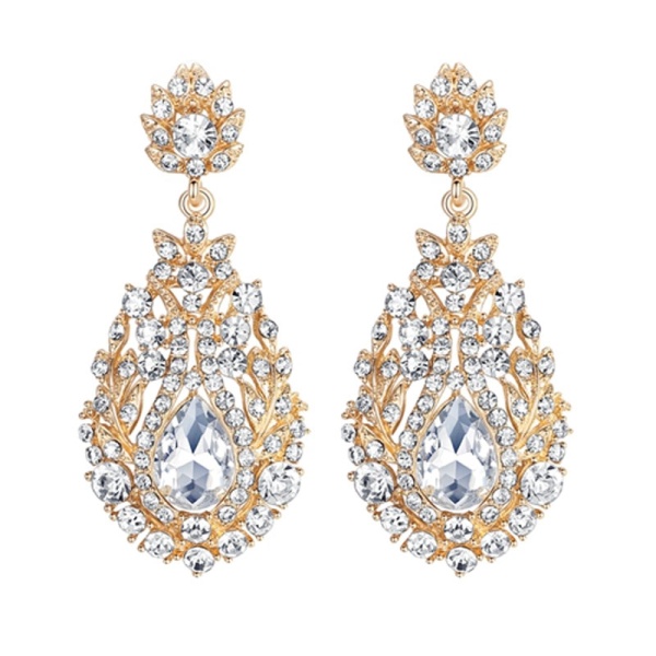 Вечерние серьги с камнями Marie