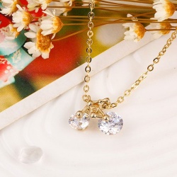 Кулон с цепочкой Велосипед с кристаллом циркона