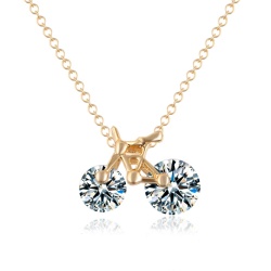 Кулон с цепочкой Велосипед с кристаллом циркона