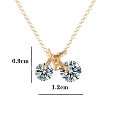 Кулон с цепочкой Велосипед с кристаллом циркона