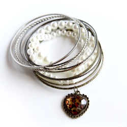 Набор браслетов - Леопардовое сердце (13 штук)