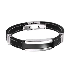 Браслет из каучука и стали lan – 2279