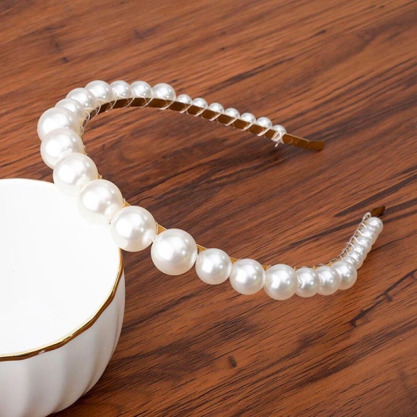 Обруч для волос с крупным Жемчугом lan-3177