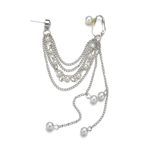 Кафф с цепочками и бусинами