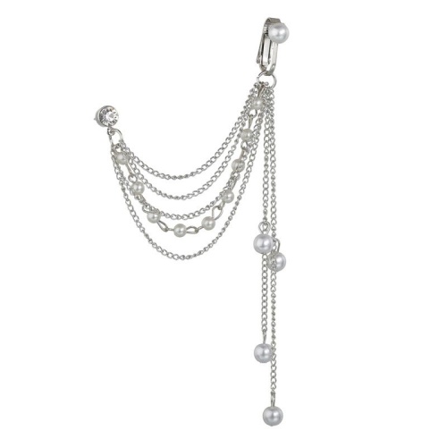 Кафф с цепочками и бусинами