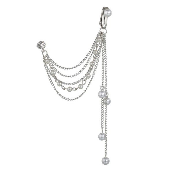 Кафф с цепочками и бусинами