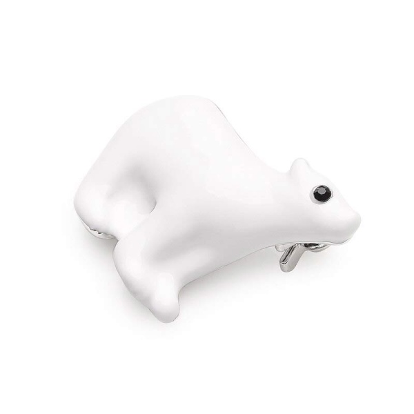 Брошь белый Полярный медведь