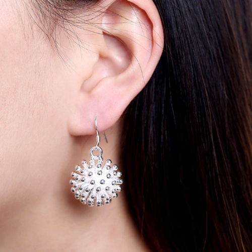 Сережки підвіски Кульбаба срібні