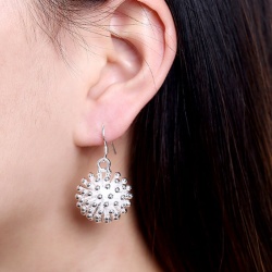 Сережки підвіски Кульбаба срібні