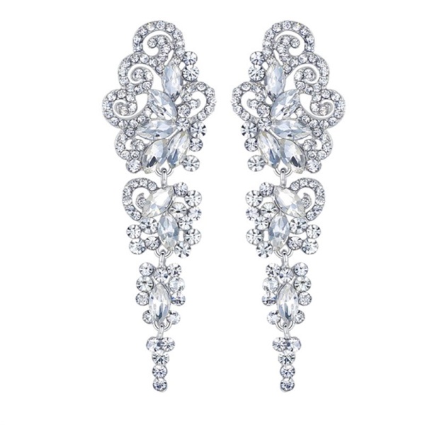 Свадебные серьги Annie с кристаллами свароски