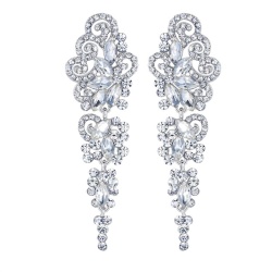 Весільні сережки Annie з кристалами свароски