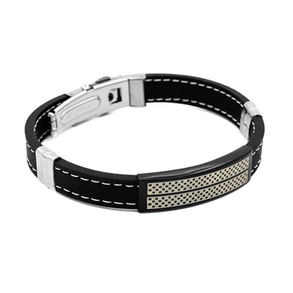 Браслет із каучуку та сталі Шахи