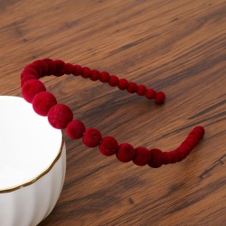 Обруч для волосся Оксамитові кульки lan-3178