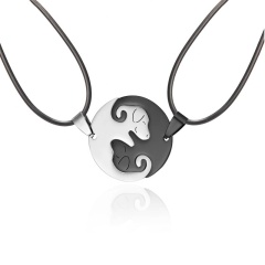 Парный кулон для влюблённых из стали Собаки lan-2911