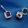 Сережки підвіски Blue crystal
